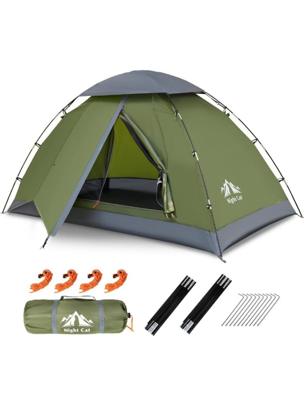 Lightweight 1-2 Person Camping Tent | Easy Clip Setup, Rainproof & Compact